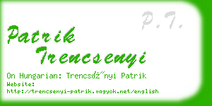 patrik trencsenyi business card